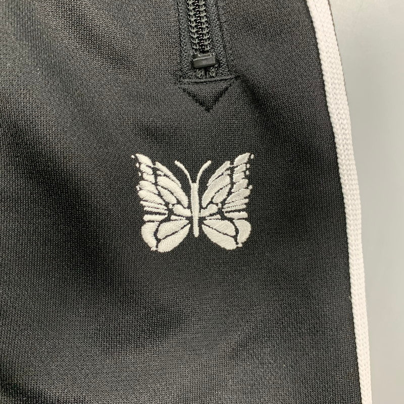 【中古品】【メンズ】 Needles ニードルス × FREAK'S STORE フリークスストア H.D. TRACK PANTS QV1626 トラックパンツ 別注 151-260608-as-06-izu サイズ：L カラー：ブラック×ホワイト 万代Net店