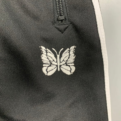 【中古品】【メンズ】 Needles ニードルス × FREAK'S STORE フリークスストア H.D. TRACK PANTS QV1626 トラックパンツ 別注 151-260608-as-06-izu サイズ：L カラー：ブラック×ホワイト 万代Net店