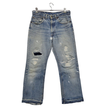 【現状渡し品】【メンズ】 Levi's リーバイス 42TALON ZIP BIG-E BOOT CUT DENIM PANTS 517-0217 刻印16 ブーツカット デニムパンツ 不均等V クロカン バックポケット裏チェーン ジーンズ 157-260617-as-05-izu カラー：ライトインディゴ 万代Net店