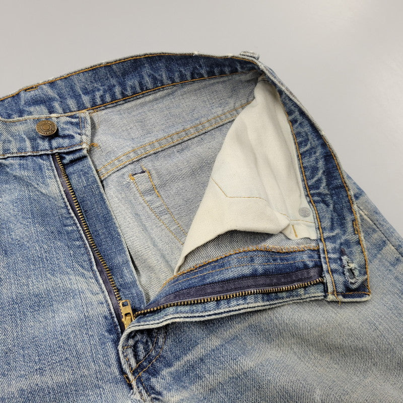 【現状渡し品】【メンズ】 Levi's リーバイス 42TALON ZIP BIG-E BOOT CUT DENIM PANTS 517-0217 刻印16 ブーツカット デニムパンツ 不均等V クロカン バックポケット裏チェーン ジーンズ 157-260617-as-05-izu カラー：ライトインディゴ 万代Net店