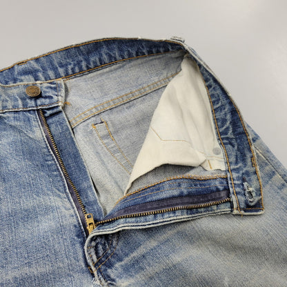 【現状渡し品】【メンズ】 Levi's リーバイス 42TALON ZIP BIG-E BOOT CUT DENIM PANTS 517-0217 刻印16 ブーツカット デニムパンツ 不均等V クロカン バックポケット裏チェーン ジーンズ 157-260617-as-05-izu カラー：ライトインディゴ 万代Net店
