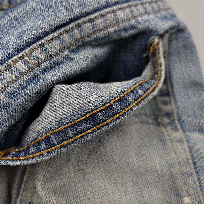 【現状渡し品】【メンズ】 Levi's リーバイス 42TALON ZIP BIG-E BOOT CUT DENIM PANTS 517-0217 刻印16 ブーツカット デニムパンツ 不均等V クロカン バックポケット裏チェーン ジーンズ 157-260617-as-05-izu カラー：ライトインディゴ 万代Net店