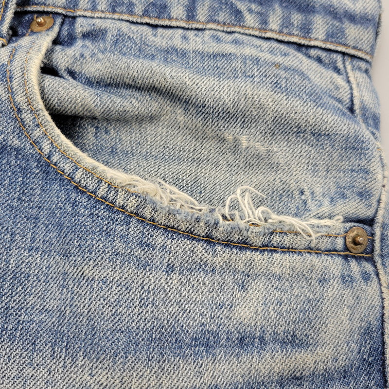 【現状渡し品】【メンズ】 Levi's リーバイス 42TALON ZIP BIG-E BOOT CUT DENIM PANTS 517-0217 刻印16 ブーツカット デニムパンツ 不均等V クロカン バックポケット裏チェーン ジーンズ 157-260617-as-05-izu カラー：ライトインディゴ 万代Net店