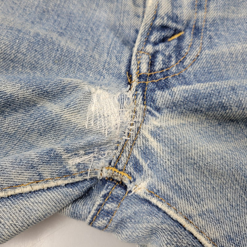 【現状渡し品】【メンズ】 Levi's リーバイス 42TALON ZIP BIG-E BOOT CUT DENIM PANTS 517-0217 刻印16 ブーツカット デニムパンツ 不均等V クロカン バックポケット裏チェーン ジーンズ 157-260617-as-05-izu カラー：ライトインディゴ 万代Net店