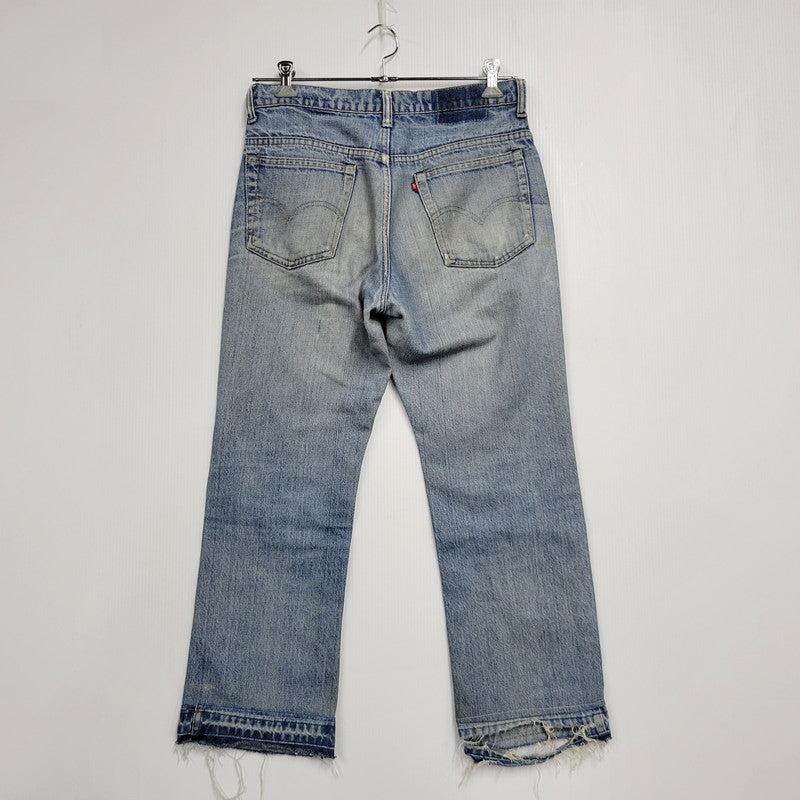 【現状渡し品】【メンズ】 Levi's リーバイス 42TALON ZIP BIG-E BOOT CUT DENIM PANTS 517-0217 刻印16 ブーツカット デニムパンツ 不均等V クロカン バックポケット裏チェーン ジーンズ 157-260617-as-05-izu カラー：ライトインディゴ 万代Net店