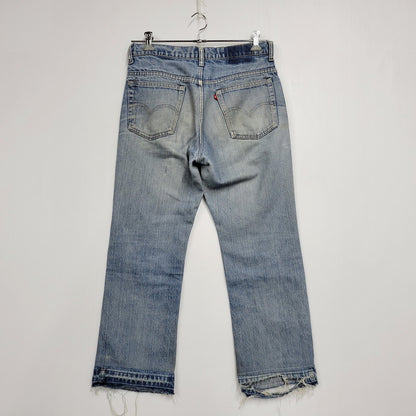 【現状渡し品】【メンズ】 Levi's リーバイス 42TALON ZIP BIG-E BOOT CUT DENIM PANTS 517-0217 刻印16 ブーツカット デニムパンツ 不均等V クロカン バックポケット裏チェーン ジーンズ 157-260617-as-05-izu カラー：ライトインディゴ 万代Net店