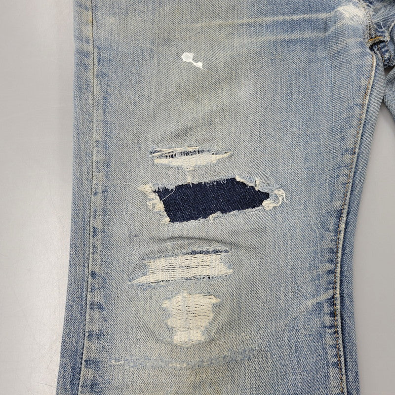 【現状渡し品】【メンズ】 Levi's リーバイス 42TALON ZIP BIG-E BOOT CUT DENIM PANTS 517-0217 刻印16 ブーツカット デニムパンツ 不均等V クロカン バックポケット裏チェーン ジーンズ 157-260617-as-05-izu カラー：ライトインディゴ 万代Net店