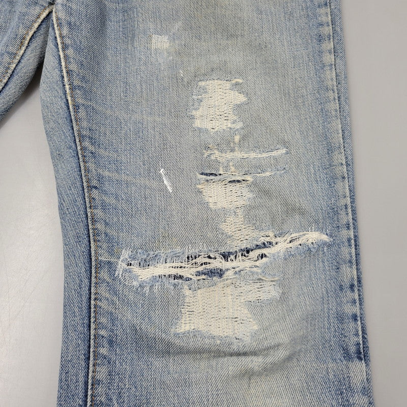 【現状渡し品】【メンズ】 Levi's リーバイス 42TALON ZIP BIG-E BOOT CUT DENIM PANTS 517-0217 刻印16 ブーツカット デニムパンツ 不均等V クロカン バックポケット裏チェーン ジーンズ 157-260617-as-05-izu カラー：ライトインディゴ 万代Net店