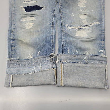 【現状渡し品】【メンズ】 Levi's リーバイス 42TALON ZIP BIG-E BOOT CUT DENIM PANTS 517-0217 刻印16 ブーツカット デニムパンツ 不均等V クロカン バックポケット裏チェーン ジーンズ 157-260617-as-05-izu カラー：ライトインディゴ 万代Net店