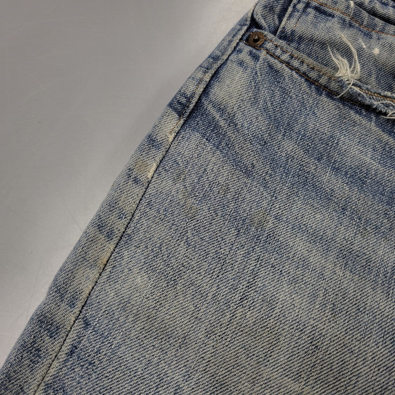【現状渡し品】【メンズ】 Levi's リーバイス 42TALON ZIP BIG-E BOOT CUT DENIM PANTS 517-0217 刻印16 ブーツカット デニムパンツ 不均等V クロカン バックポケット裏チェーン ジーンズ 157-260617-as-05-izu カラー：ライトインディゴ 万代Net店