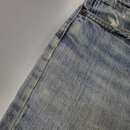 【現状渡し品】【メンズ】 Levi's リーバイス 42TALON ZIP BIG-E BOOT CUT DENIM PANTS 517-0217 刻印16 ブーツカット デニムパンツ 不均等V クロカン バックポケット裏チェーン ジーンズ 157-260617-as-05-izu カラー：ライトインディゴ 万代Net店