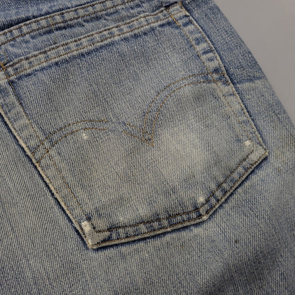【現状渡し品】【メンズ】 Levi's リーバイス 42TALON ZIP BIG-E BOOT CUT DENIM PANTS 517-0217 刻印16 ブーツカット デニムパンツ 不均等V クロカン バックポケット裏チェーン ジーンズ 157-260617-as-05-izu カラー：ライトインディゴ 万代Net店
