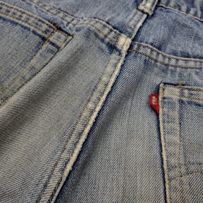 【現状渡し品】【メンズ】 Levi's リーバイス 42TALON ZIP BIG-E BOOT CUT DENIM PANTS 517-0217 刻印16 ブーツカット デニムパンツ 不均等V クロカン バックポケット裏チェーン ジーンズ 157-260617-as-05-izu カラー：ライトインディゴ 万代Net店