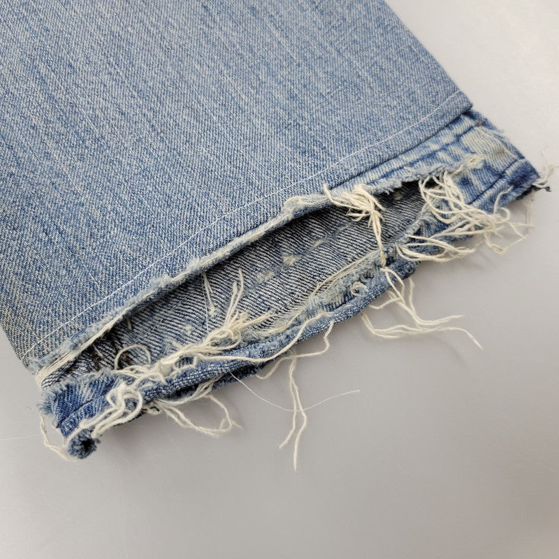【現状渡し品】【メンズ】 Levi's リーバイス 42TALON ZIP BIG-E BOOT CUT DENIM PANTS 517-0217 刻印16 ブーツカット デニムパンツ 不均等V クロカン バックポケット裏チェーン ジーンズ 157-260617-as-05-izu カラー：ライトインディゴ 万代Net店
