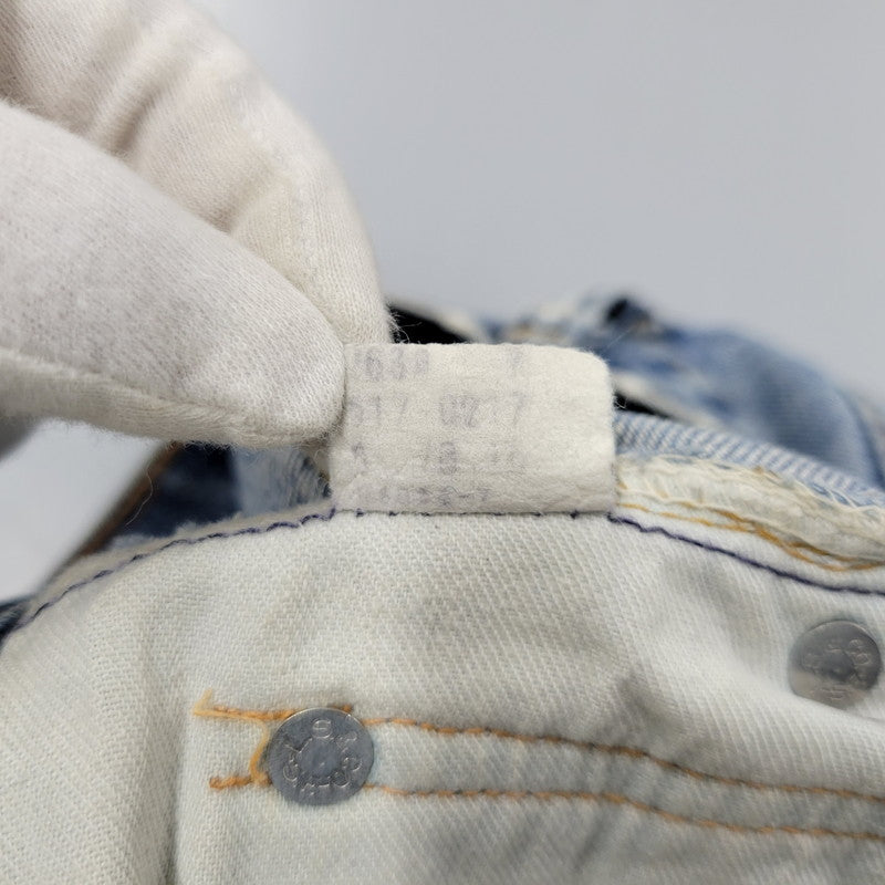 【現状渡し品】【メンズ】 Levi's リーバイス 42TALON ZIP BIG-E BOOT CUT DENIM PANTS 517-0217 刻印16 ブーツカット デニムパンツ 不均等V クロカン バックポケット裏チェーン ジーンズ 157-260617-as-05-izu カラー：ライトインディゴ 万代Net店
