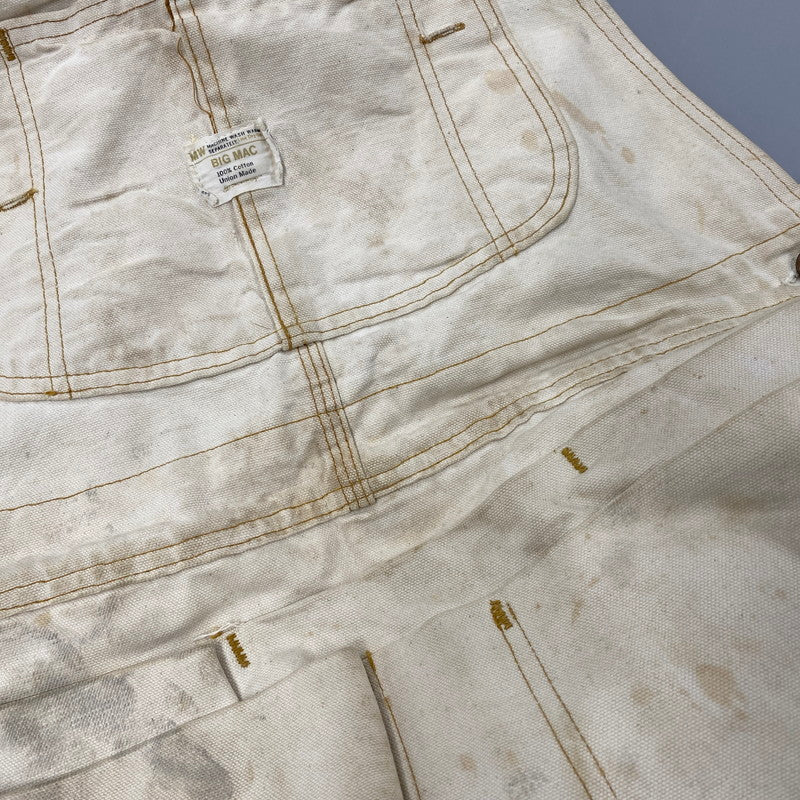 【現状渡し品】【メンズ】 BIG MAC ビッグマック JC PENNEY APRON DOUBLE KNEE OVERALL ジェーシーペニー エプロン ダブルニー オーバーオール 157-260610-kh-11-izu カラー：アイボリ― 万代Net店