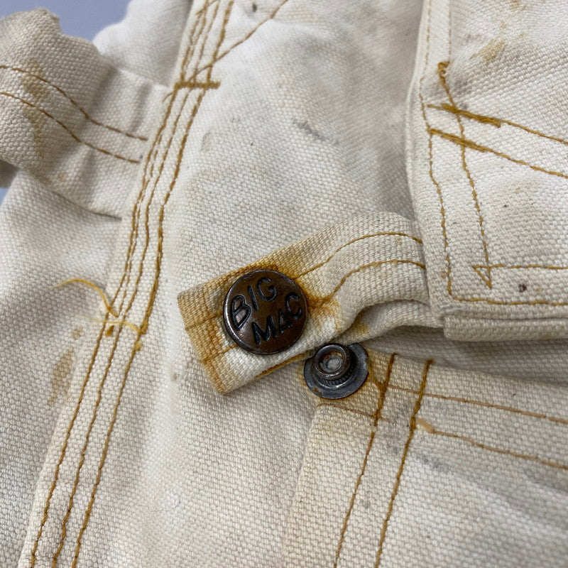【現状渡し品】【メンズ】 BIG MAC ビッグマック JC PENNEY APRON DOUBLE KNEE OVERALL ジェーシーペニー エプロン ダブルニー オーバーオール 157-260610-kh-11-izu カラー：アイボリ― 万代Net店