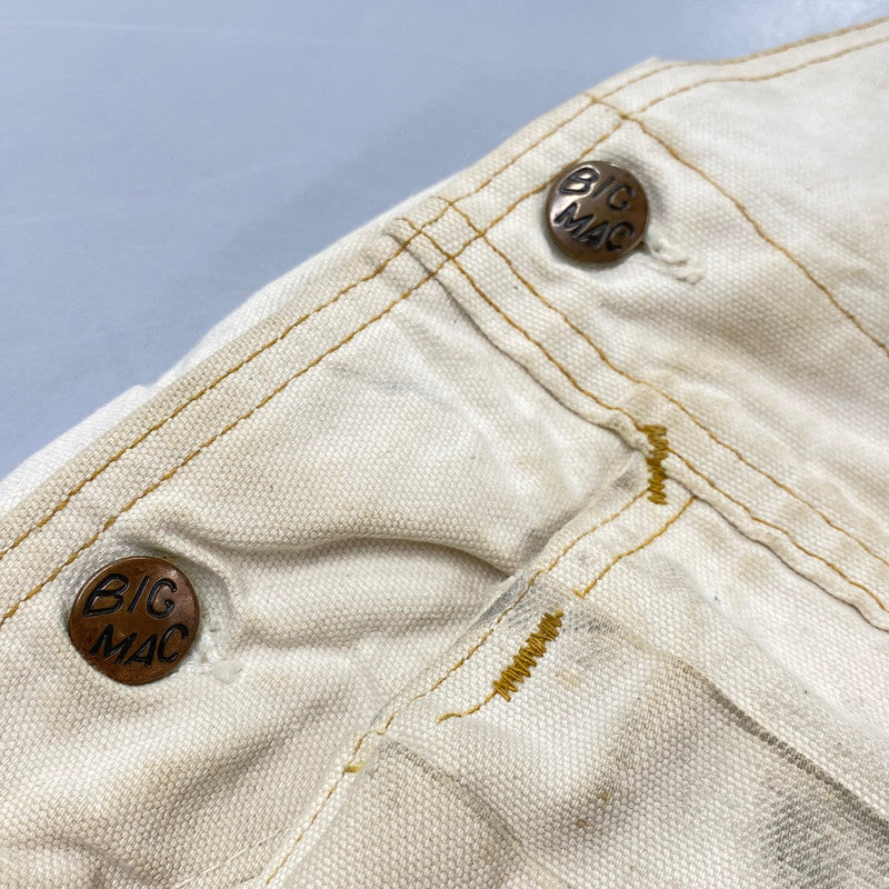 【現状渡し品】【メンズ】 BIG MAC ビッグマック JC PENNEY APRON DOUBLE KNEE OVERALL ジェーシーペニー エプロン ダブルニー オーバーオール 157-260610-kh-11-izu カラー：アイボリ― 万代Net店