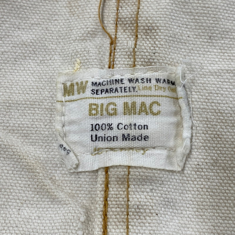 【現状渡し品】【メンズ】 BIG MAC ビッグマック JC PENNEY APRON DOUBLE KNEE OVERALL ジェーシーペニー エプロン ダブルニー オーバーオール 157-260610-kh-11-izu カラー：アイボリ― 万代Net店