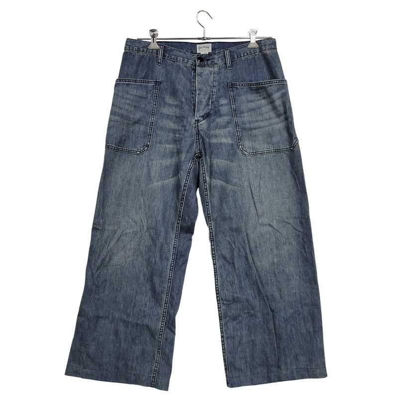 【中古品】【メンズ】 HOUSTON ヒューストン 10079 USN DENIM SAILOR PANTS デニム セーラー パンツ ボトムス 156-260620-kh-07-izu サイズ：XL カラー：インディゴ 万代Net店
