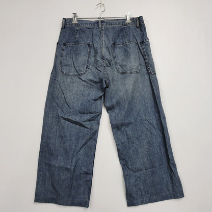 【中古品】【メンズ】 HOUSTON ヒューストン 10079 USN DENIM SAILOR PANTS デニム セーラー パンツ ボトムス 156-260620-kh-07-izu サイズ：XL カラー：インディゴ 万代Net店