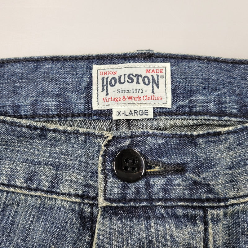 【中古品】【メンズ】 HOUSTON ヒューストン 10079 USN DENIM SAILOR PANTS デニム セーラー パンツ ボトムス 156-260620-kh-07-izu サイズ：XL カラー：インディゴ 万代Net店