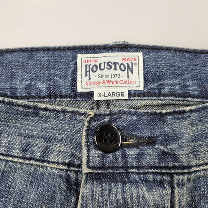 【中古品】【メンズ】 HOUSTON ヒューストン 10079 USN DENIM SAILOR PANTS デニム セーラー パンツ ボトムス 156-260620-kh-07-izu サイズ：XL カラー：インディゴ 万代Net店