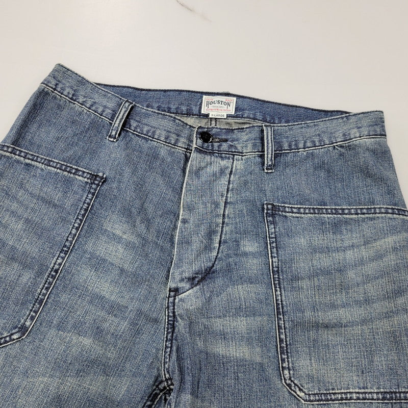 【中古品】【メンズ】 HOUSTON ヒューストン 10079 USN DENIM SAILOR PANTS デニム セーラー パンツ ボトムス 156-260620-kh-07-izu サイズ：XL カラー：インディゴ 万代Net店
