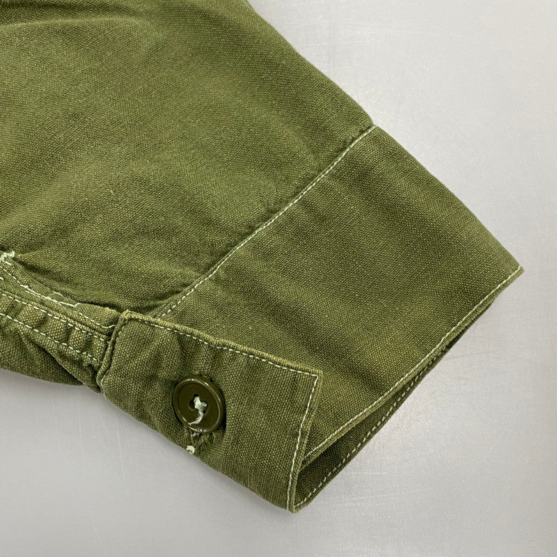 【中古品】【メンズ】 USED SWEDISH ARMY スウェディッシュアーミー スウェーデン軍 M-55 PULLOVER SHIRT プルオーバーシャツ 長袖 146-260618-as-08-izu カラー：グリーン系 万代Net店