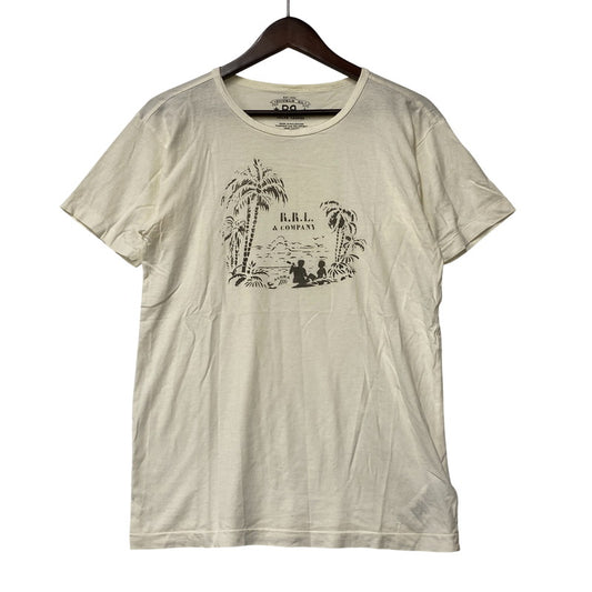 【中古品】【メンズ】 RRL ダブルアールエル TROPICAL PRINT JERSEY T-SHIRT トロピカル プリント ジャージー Tシャツ 半袖 145-260618-as-09-izu サイズ：XS カラー：ホワイト系 万代Net店