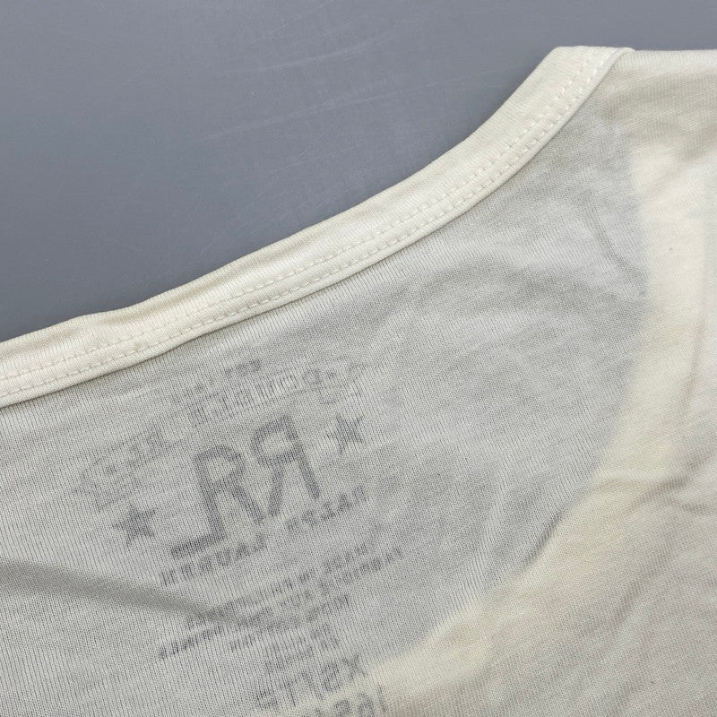 【中古品】【メンズ】 RRL ダブルアールエル TROPICAL PRINT JERSEY T-SHIRT トロピカル プリント ジャージー Tシャツ 半袖 145-260618-as-09-izu サイズ：XS カラー：ホワイト系 万代Net店