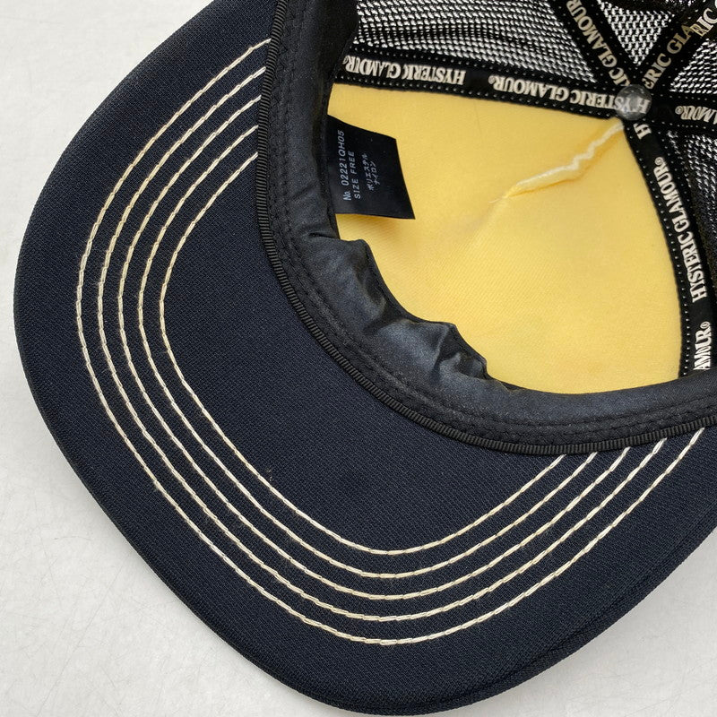 【中古品】【メンズ/レディース】 HYSTERIC GLAMOUR ヒステリックグラマー 02221QH05 SPEEDSTER MESH CAP スピードスター メッシュ キャップ 帽子 185-260615-cs-14-izu サイズ：F カラー：ブラック 万代Net店