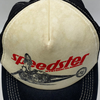 【中古品】【メンズ/レディース】 HYSTERIC GLAMOUR ヒステリックグラマー 02221QH05 SPEEDSTER MESH CAP スピードスター メッシュ キャップ 帽子 185-260615-cs-14-izu サイズ：F カラー：ブラック 万代Net店