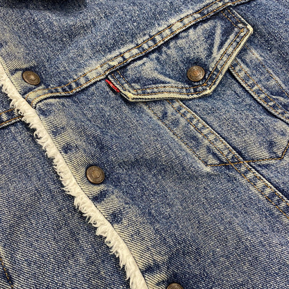 【中古品】【メンズ】 Levi's リーバイス DENIM BOA JACKET 70609-4891 デニムボアジャケット USA製 アウター 146-260618-as-06-izu サイズ：L カラー：インディゴ 万代Net店