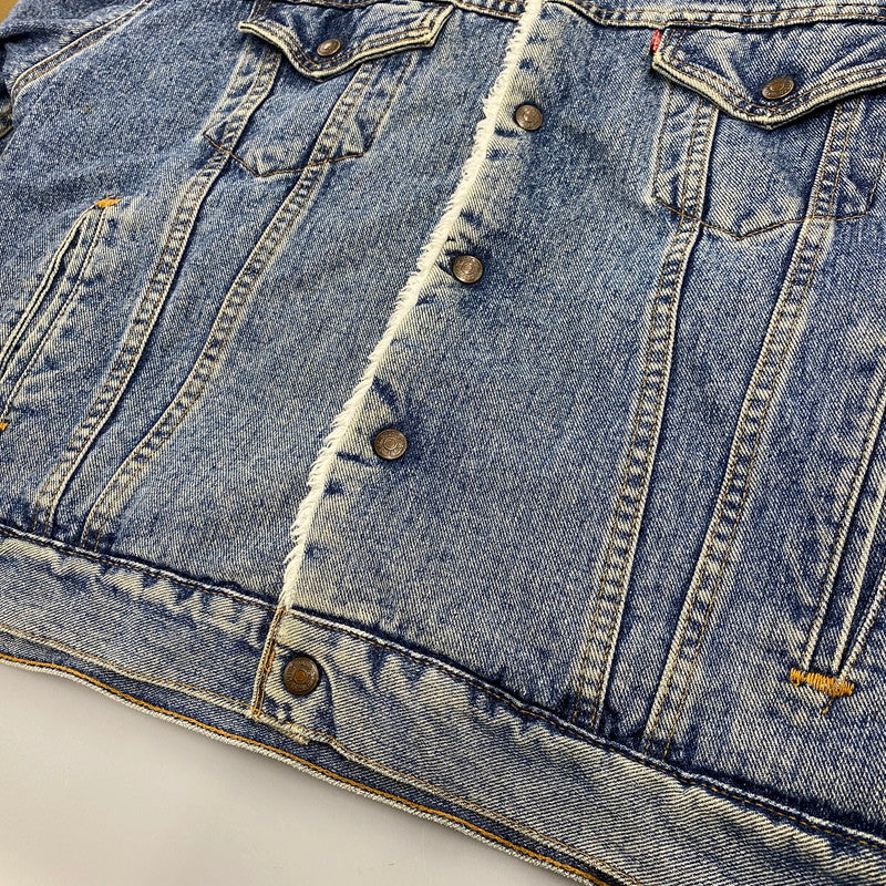 【中古品】【メンズ】 Levi's リーバイス DENIM BOA JACKET 70609-4891 デニムボアジャケット USA製 アウター 146-260618-as-06-izu サイズ：L カラー：インディゴ 万代Net店