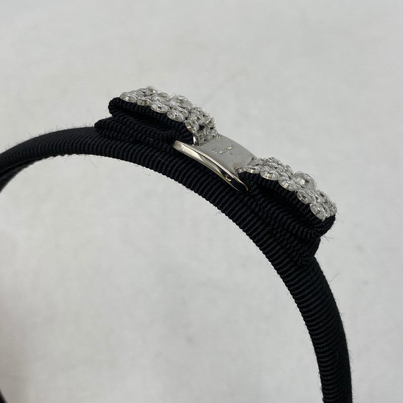 【中古品】【レディース】 FERRAGAMO フェラガモ VARA BOW HEADBAND ヴァラ ボウ ヘッドバンド カチューシャ 服飾雑貨 183-260609-cs-11-izu カラー：ブラック 万代Net店