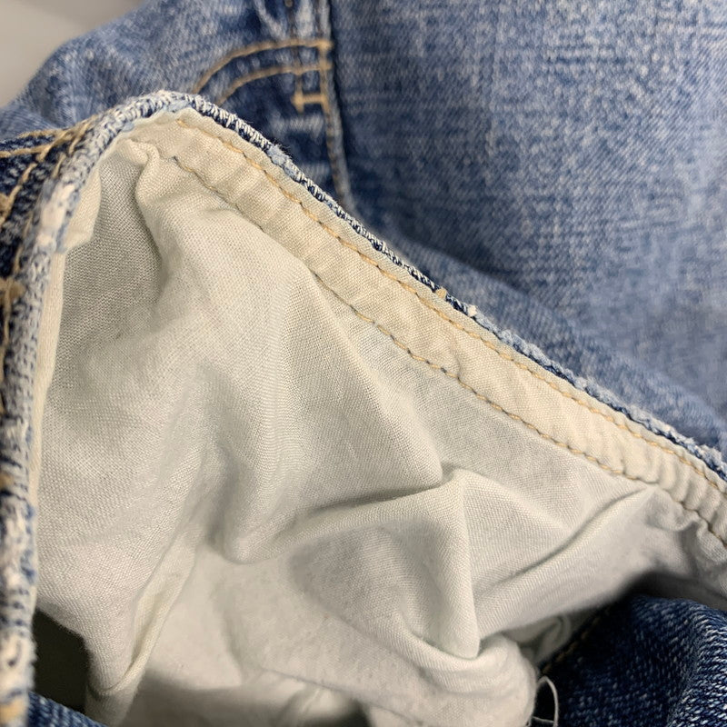 【中古品】【メンズ】 SOUTHPOLE サウスポール BUGGY DENIM PANTS バギーデニムパンツ 刺繍 ツギハギステッチ ジーンズ 157-260608-as-09-izu サイズ：33L カラー：ライトインディゴ 万代Net店