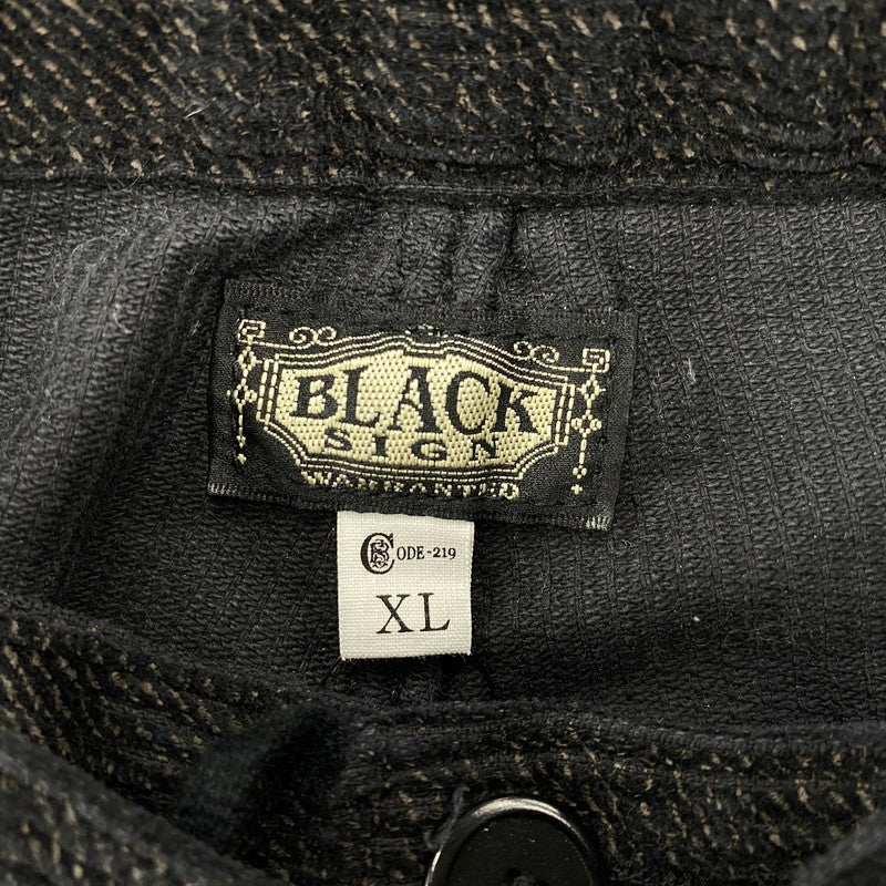 【中古品】【メンズ】 BLACK SIGN ブラックサイン BSFP-25510 RIPPLE COAD FIELD TROUSERS リプル コード フィールド トラウザース パンツ ボトムス 156-260611-kh-02-izu サイズ：XL カラー：チャコールブラック 万代Net店