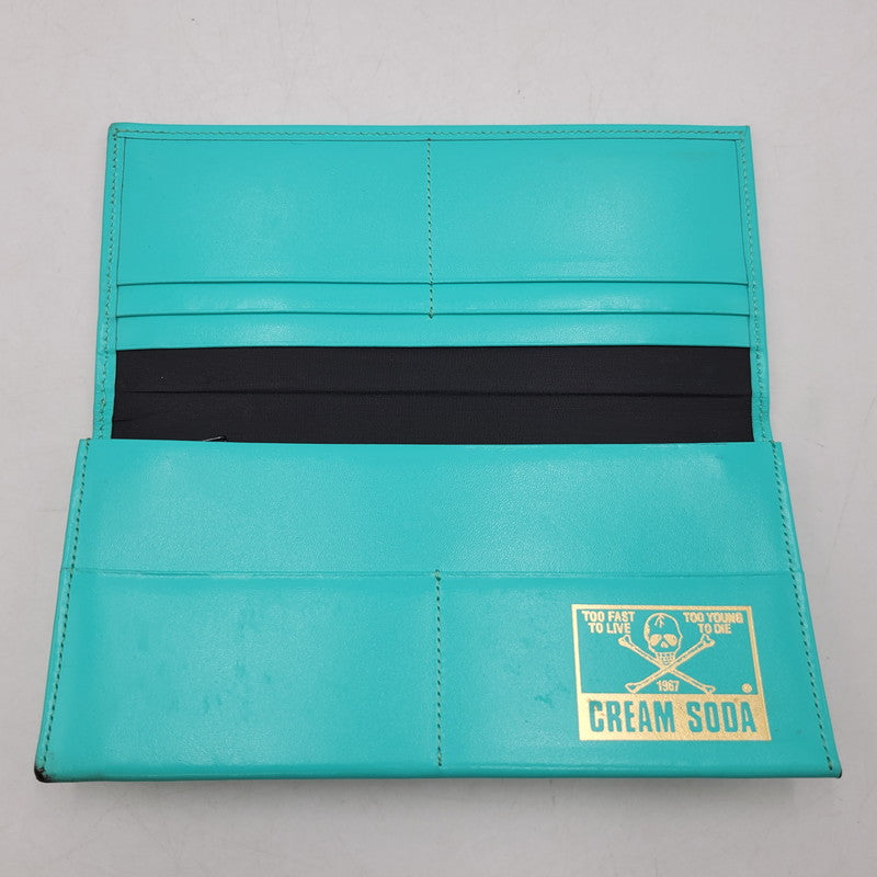 【中古品】【メンズ】 CREAM SODA クリームソーダ LONG WALLET ロング ウォレット 財布 長財布 200-260619-cs-19-izu カラー：ミントブルー 万代Net店