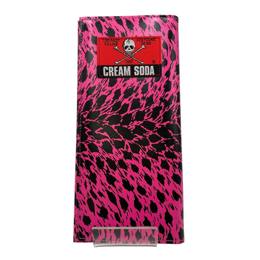 【中古美品】【メンズ/レディース】 CREAM SODA クリームソーダ LONG WALLET ロング ウォレット 長財布 財布 200-260609-ya-14-izu カラー：ピンク 万代Net店