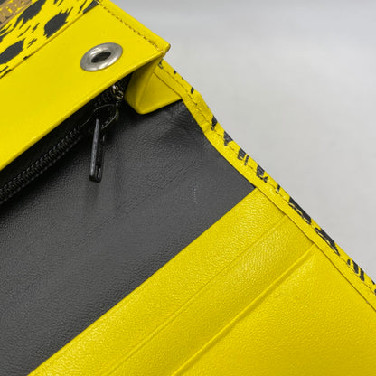 【中古美品】【メンズ/レディース】 CREAM SODA クリームソーダ × BOUNTY HUNTER バウンティ ハンター LONG WALLET ロング ウォレット 長財布 財布 200-260609-ya-13-izu カラー：イエロー 万代Net店