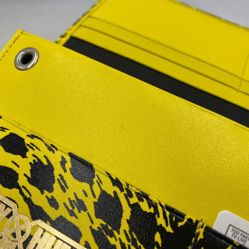 【中古美品】【メンズ/レディース】 CREAM SODA クリームソーダ × BOUNTY HUNTER バウンティ ハンター LONG WALLET ロング ウォレット 長財布 財布 200-260609-ya-13-izu カラー：イエロー 万代Net店