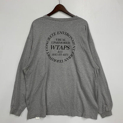 【中古品】【メンズ】 WTAPS ダブルタップス URBAN TRANSITION LS COTTON アーバン トランジション ロングスリーブ コットン Tシャツ トップス 142-260620-kh-11-izu サイズ：03 カラー：グレー 万代Net店