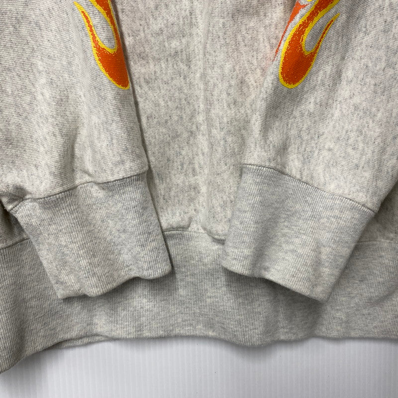 【中古品】【メンズ】 CHALLENGER チャレンジャー FLAMES HOODIE フレイムス フーディー パーカー トップス 142-260610-kh-06-izu サイズ：L カラー：グレー系 万代Net店