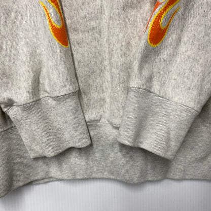 【中古品】【メンズ】 CHALLENGER チャレンジャー FLAMES HOODIE フレイムス フーディー パーカー トップス 142-260610-kh-06-izu サイズ：L カラー：グレー系 万代Net店