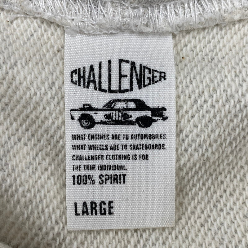 【中古品】【メンズ】 CHALLENGER チャレンジャー FLAMES HOODIE フレイムス フーディー パーカー トップス 142-260610-kh-06-izu サイズ：L カラー：グレー系 万代Net店