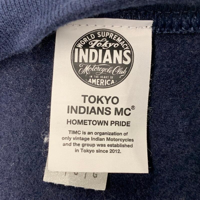 【中古品】【メンズ】 TOKYO INDIANS MC 東京インディアンズ LOGO SWEAT ロゴ スウェット トップス 145-260620-kh-10-izu サイズ：L カラー：ネイビー 万代Net店