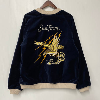 【中古品】【メンズ】 RADIALL ラディアル RAD-17AW-JK002 FAR EAST SOUVENIR JACKET スーベニア ジャケット アウター 142-260610-kh-05-izu サイズ：M カラー：ネイビー×ブラック 万代Net店