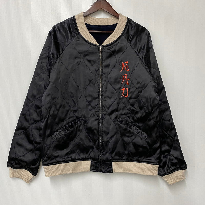 【中古品】【メンズ】 RADIALL ラディアル RAD-17AW-JK002 FAR EAST SOUVENIR JACKET スーベニア ジャケット アウター 142-260610-kh-05-izu サイズ：M カラー：ネイビー×ブラック 万代Net店