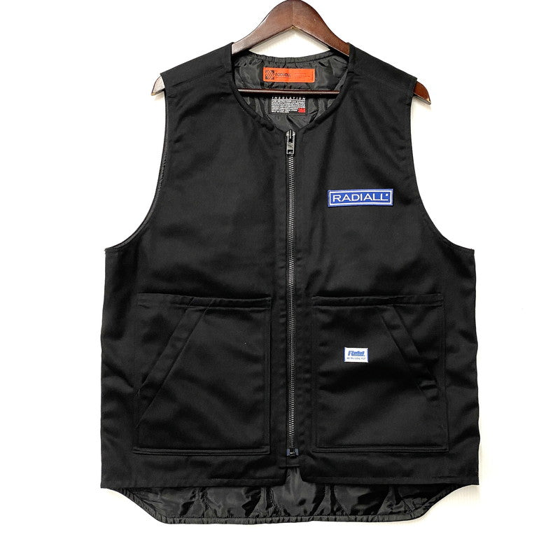 【中古品】【メンズ】 RADIALL ラディアル RAD-24AW-JK007 CNQ RIVERSIDE ZIP UP VEST リバーサイド ジップアップ ベスト トップス 142-260610-kh-09-izu サイズ：M カラー：ブラック 万代Net店